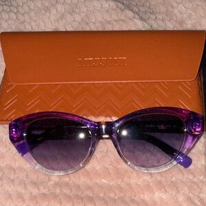 Missoni Violet Ombre Sunglasses with Tangerine Case